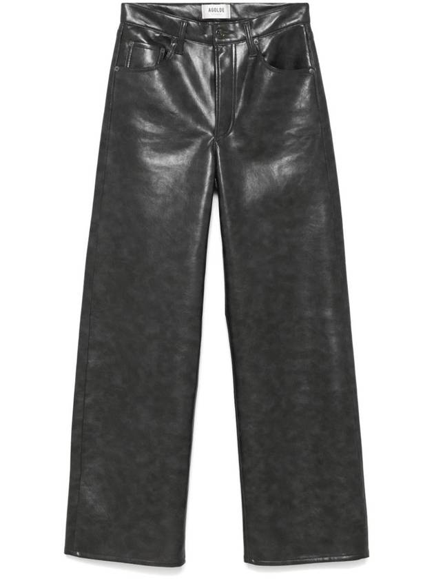 Agold Women s Recycled Leather Straight Pants Gray - AGOLDE - BALAAN 2