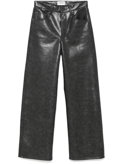 Agold Women s Recycled Leather Straight Pants Gray - AGOLDE - BALAAN 2