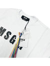 Logo Cotton Short Sleeve T-Shirt White - MSGM - BALAAN 4