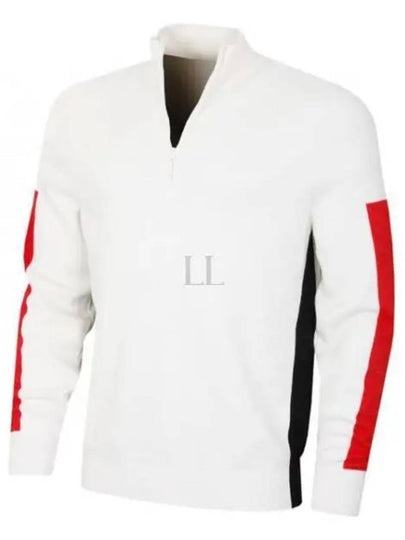 Clide Half Zip Knit Top White - J.LINDEBERG - BALAAN 2