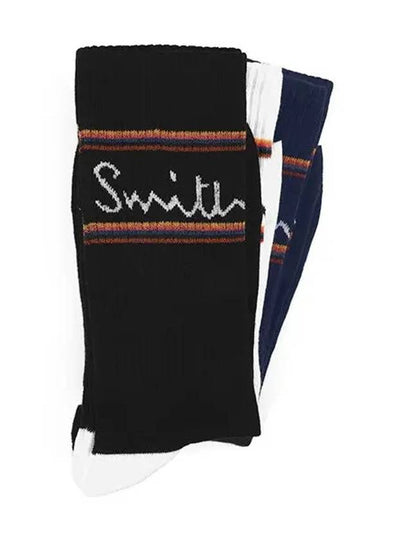 Intarsia Knit Logo Socks 3 Pack Set - PAUL SMITH - BALAAN 2