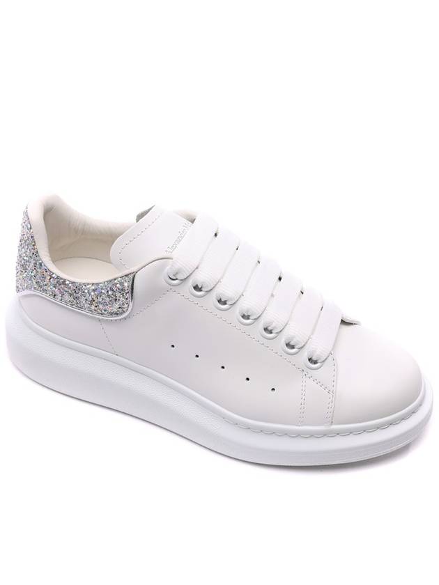 Oversole Glitter Tab Low Top Sneakers White - ALEXANDER MCQUEEN - BALAAN 5