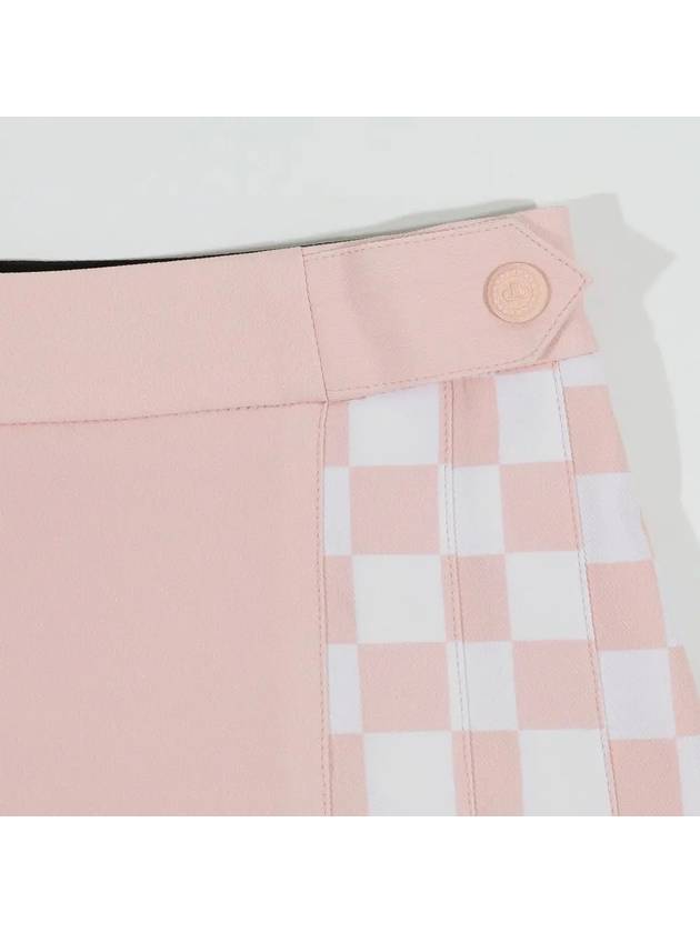 Drew Check Pleated Skirt DF32SK06LIGHT PINK - DRUH GOLF - BALAAN 3