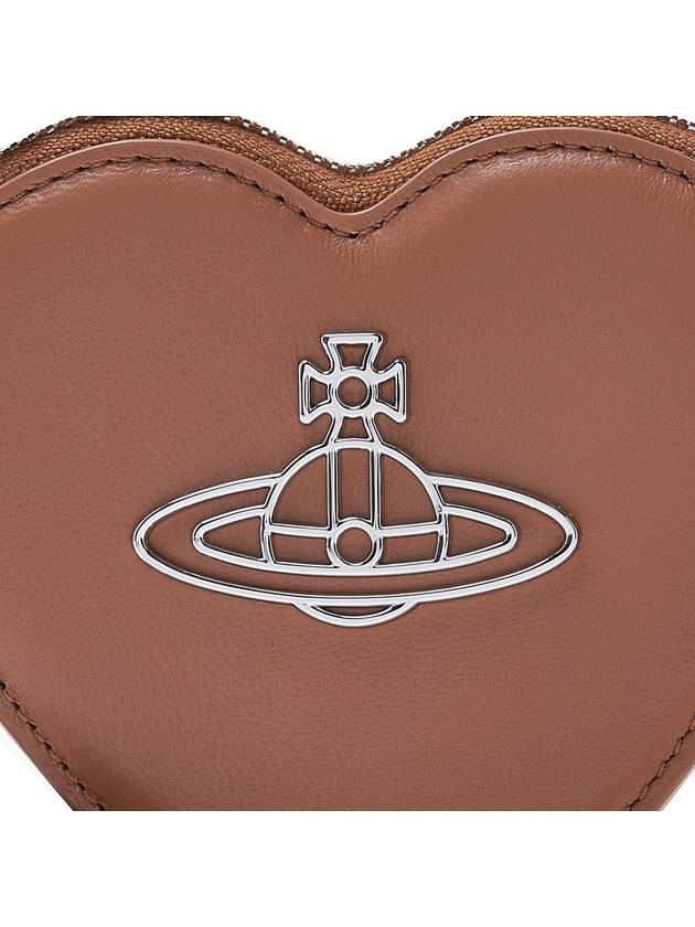 ORB Heart Chain Leather Cross Bag Brown - VIVIENNE WESTWOOD - BALAAN 7