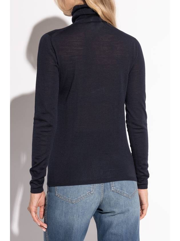 Max Mara Wool Turtleneck Saluto Max Mara, Women's, Navy Blue - MAX MARA - BALAAN 4