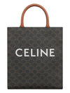 Small Vertical Triomphe Canvas and Calfskin Cabas Tote Bag Tan - CELINE - BALAAN 2