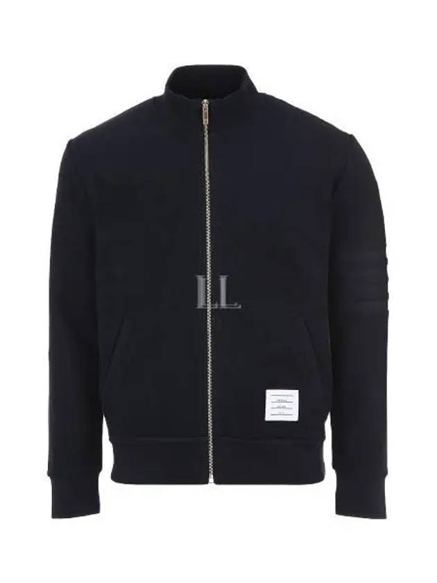 Loopback 4-Bar Zip-Up Jacket Navy - THOM BROWNE - BALAAN 2