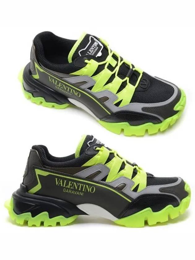 Men's Climber Low Top Sneakers Green - VALENTINO - BALAAN 2