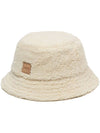 Mark Faux Shearling Bucket Hat Ecru - A.P.C. - BALAAN 7