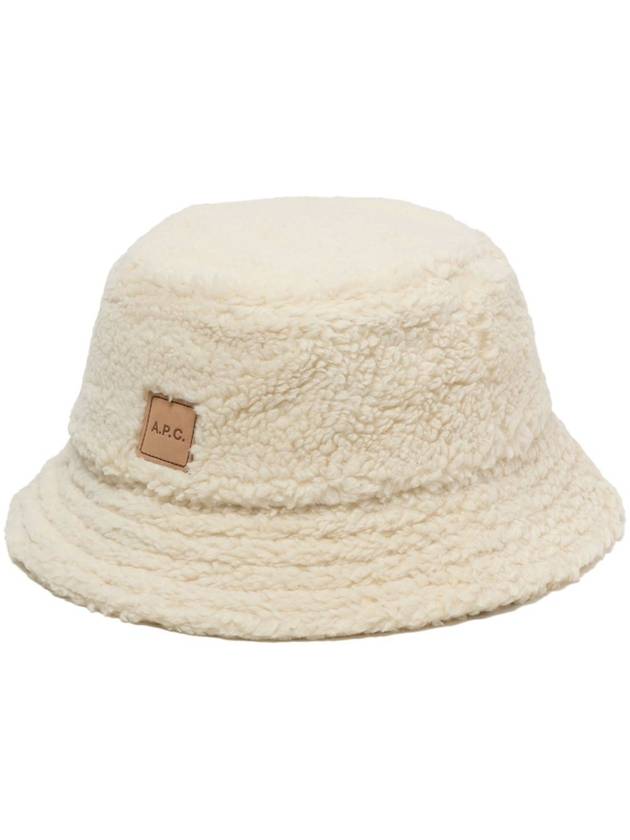 Mark Faux Shearling Bucket Hat Ecru - A.P.C. - BALAAN 7