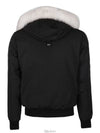 Men's Ballistic Bomber Jacket White Fox Fur Black - MOOSE KNUCKLES - BALAAN 3