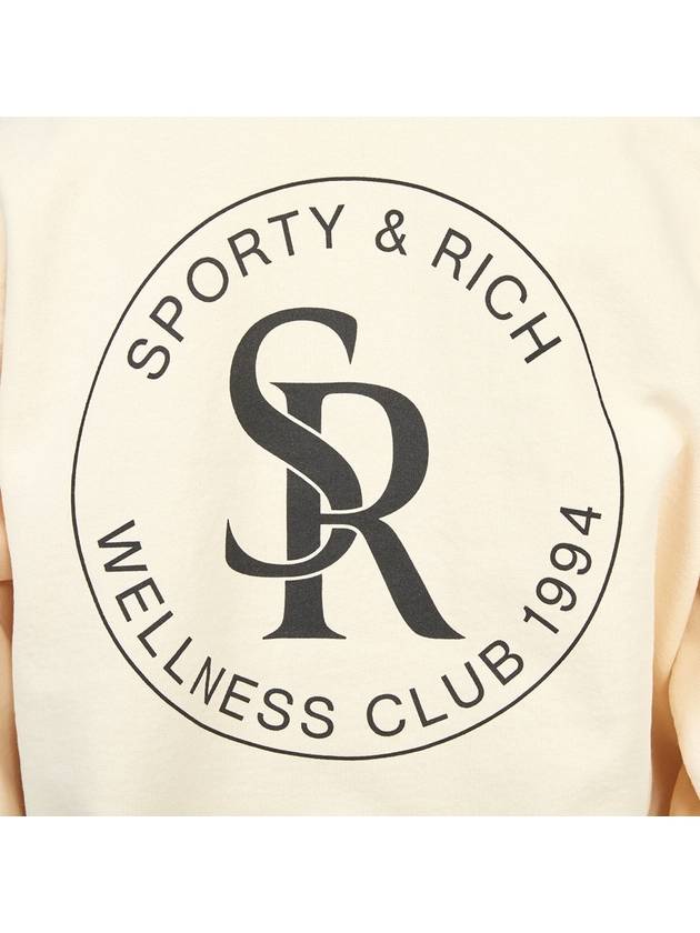 Logo Crew Neck Cotton Sweatshirt Beige - SPORTY & RICH - BALAAN 10