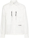 Cotton Popeline Over Long Sleeve Shirt White - CP COMPANY - BALAAN 2