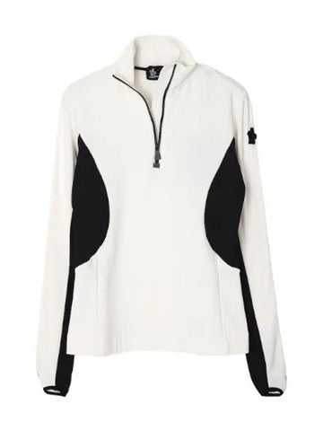 Half Zip Up Base Top Women s Long Sleeve T Shirt - MONCLER - BALAAN 1