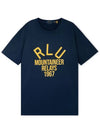 Men s RLU Blue Short Sleeve T Shirt 710936379 001 - POLO RALPH LAUREN - BALAAN 3