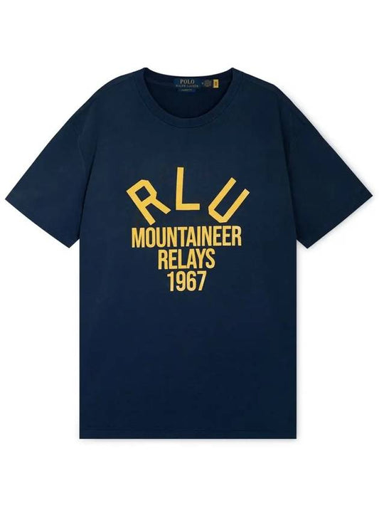 Men s RLU Blue Short Sleeve T Shirt 710936379 001 - POLO RALPH LAUREN - BALAAN 1
