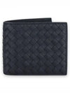 Men's Intrecciato Half Wallet Navy - BOTTEGA VENETA - BALAAN 2