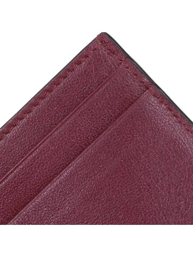 Rockstud Leather Card Wallet Red - VALENTINO - BALAAN 11