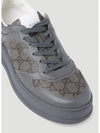 Lace-Up GG Print Canvas Low-Top Sneakers Grey - GUCCI - BALAAN 6