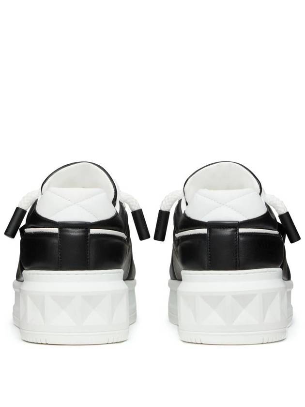 One Stud XL Low Top Sneakers Black White - VALENTINO - BALAAN 4