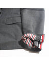 Twill School Uniform 4 Bar Slim Fit Jacket Medium Grey - THOM BROWNE - BALAAN 5