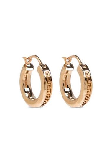 Greca Hoop Earrings Gold - VERSACE - BALAAN 1