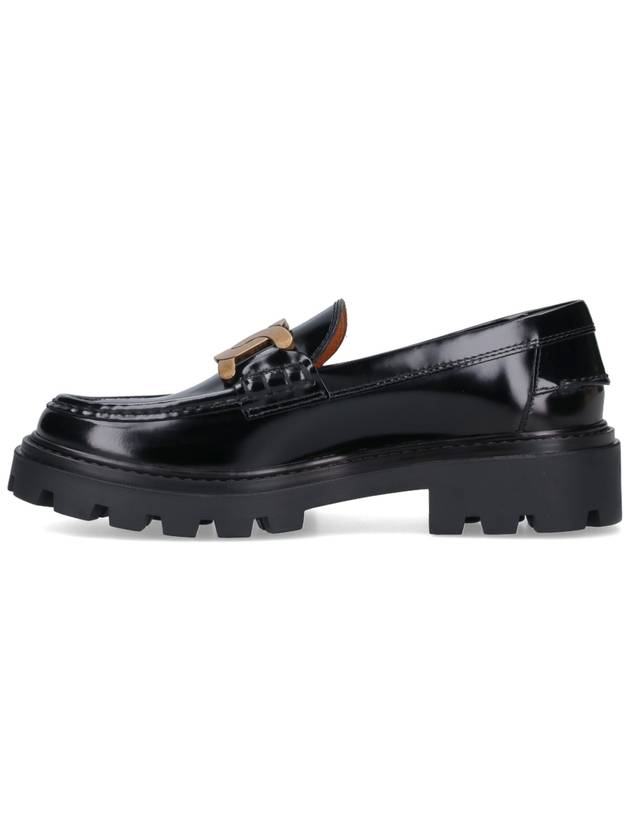 Women's Kate Metal Chain Leather Loafers Black - TOD'S - BALAAN 4