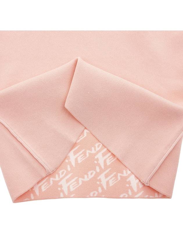 knit short sleeve t-shirt pink - FENDI - BALAAN.