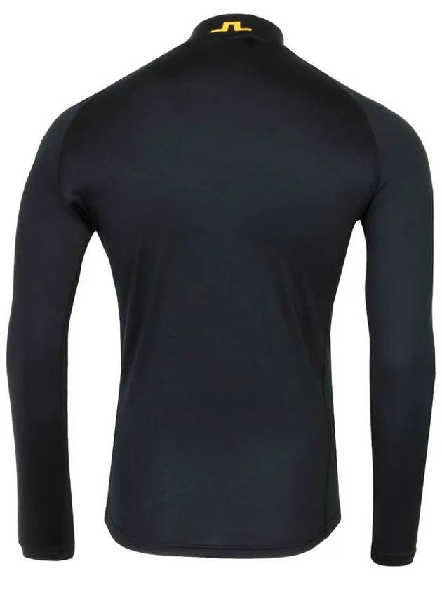 Men's Aello Print Soft Compression Golf Long Sleeve T-Shirt Black - J.LINDEBERG - BALAAN 4