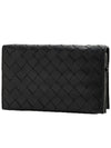 Intrecciato Strap Long Wallet Black - BOTTEGA VENETA - BALAAN 4