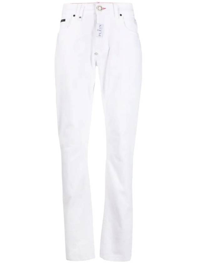 Logo embellished slim cut jeans SACCMDT3113PDE004N - PHILIPP PLEIN - BALAAN 1