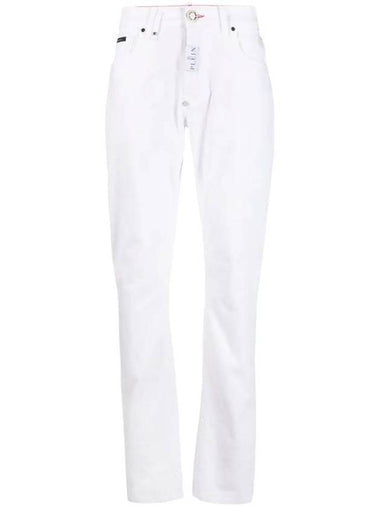 Logo embellished slim cut jeans SACCMDT3113PDE004N - PHILIPP PLEIN - BALAAN 1