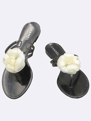 G26012 Camellia decoration women s flip flops 250MM - CHANEL - BALAAN 1