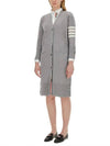 Milano Fine Merino Cardigan Light Grey - THOM BROWNE - BALAAN 3