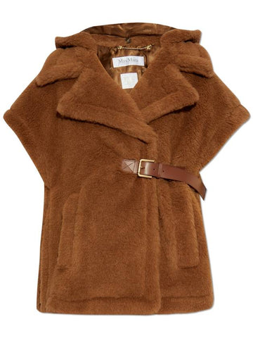 Max Mara Fur Poncho, Women's, Brown - MAX MARA - BALAAN 1