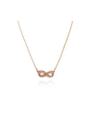 Hyperbola Pendant Pave Infinity Necklace Rose Gold - SWAROVSKI - BALAAN 2