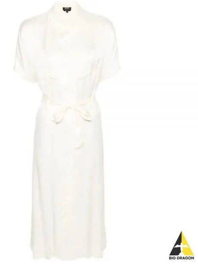 New Drew Midi Dress Cream White - A.P.C. - BALAAN 2