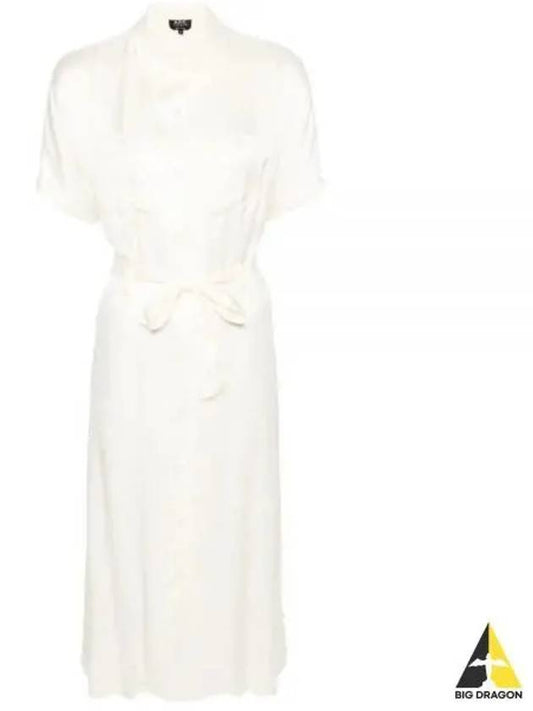 New Drew Midi Dress Cream White - A.P.C. - BALAAN 2