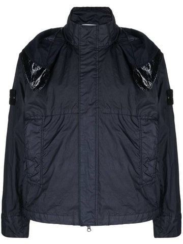 Membrana 3L TC Detachable Hooded Jacket Navy - STONE ISLAND - BALAAN 1