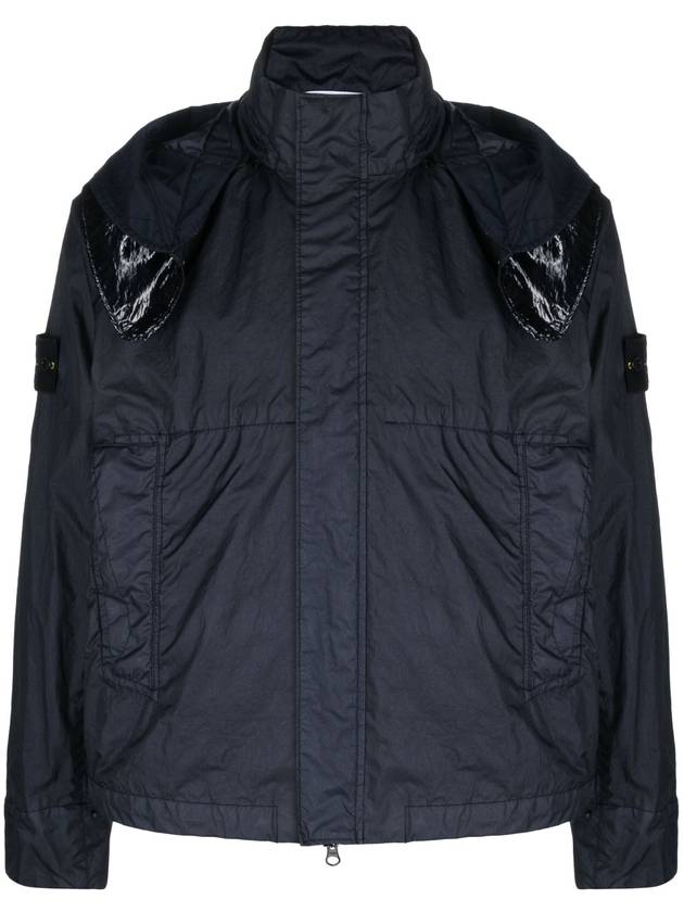 Membrana 3L TC Detachable Hooded Jacket Navy - STONE ISLAND - BALAAN 1