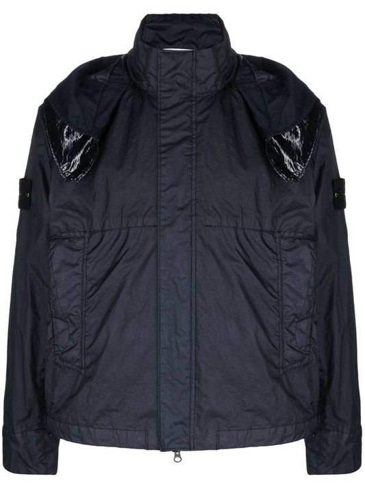 Membrana 3L TC Detachable Hooded Jacket Navy - STONE ISLAND - BALAAN 1