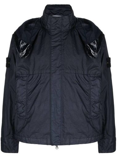 Membrana 3L TC Detachable Hooded Jacket Navy - STONE ISLAND - BALAAN 1