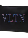 VLTN Neon Logo Clutch Bag Black - VALENTINO - BALAAN.