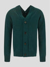 Double Button Cashmere Cardigan Green - BOTTEGA VENETA - BALAAN 4