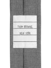 4-Bar Plain Wool Tie Grey - THOM BROWNE - BALAAN 4