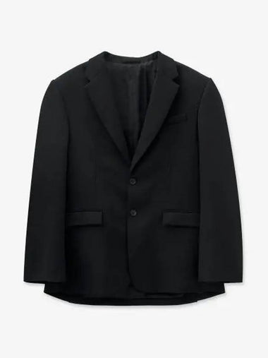 Oversized single breasted jacket black W4042PCBLK - WARDROBE.NYC - BALAAN 1