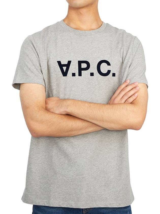 Black VPC Logo Short Sleeve T-Shirt Light Grey - A.P.C. - BALAAN 8