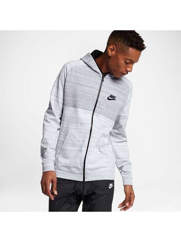 01883025100Advance 15 Hooded Zip JacketGray - NIKE - BALAAN 5