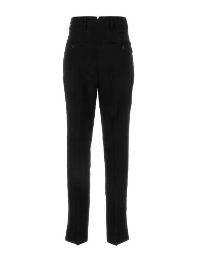 Cigarette Fit High Waist Pants Black - AMI - BALAAN 3