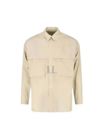 Storm Flap Long Sleeve Shirt Beige - LEMAIRE - BALAAN 2